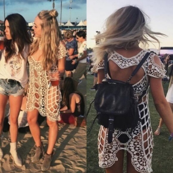 SALE For Love & Lemons Barcelona Crochet Cover-Up - Picture 5 of 8